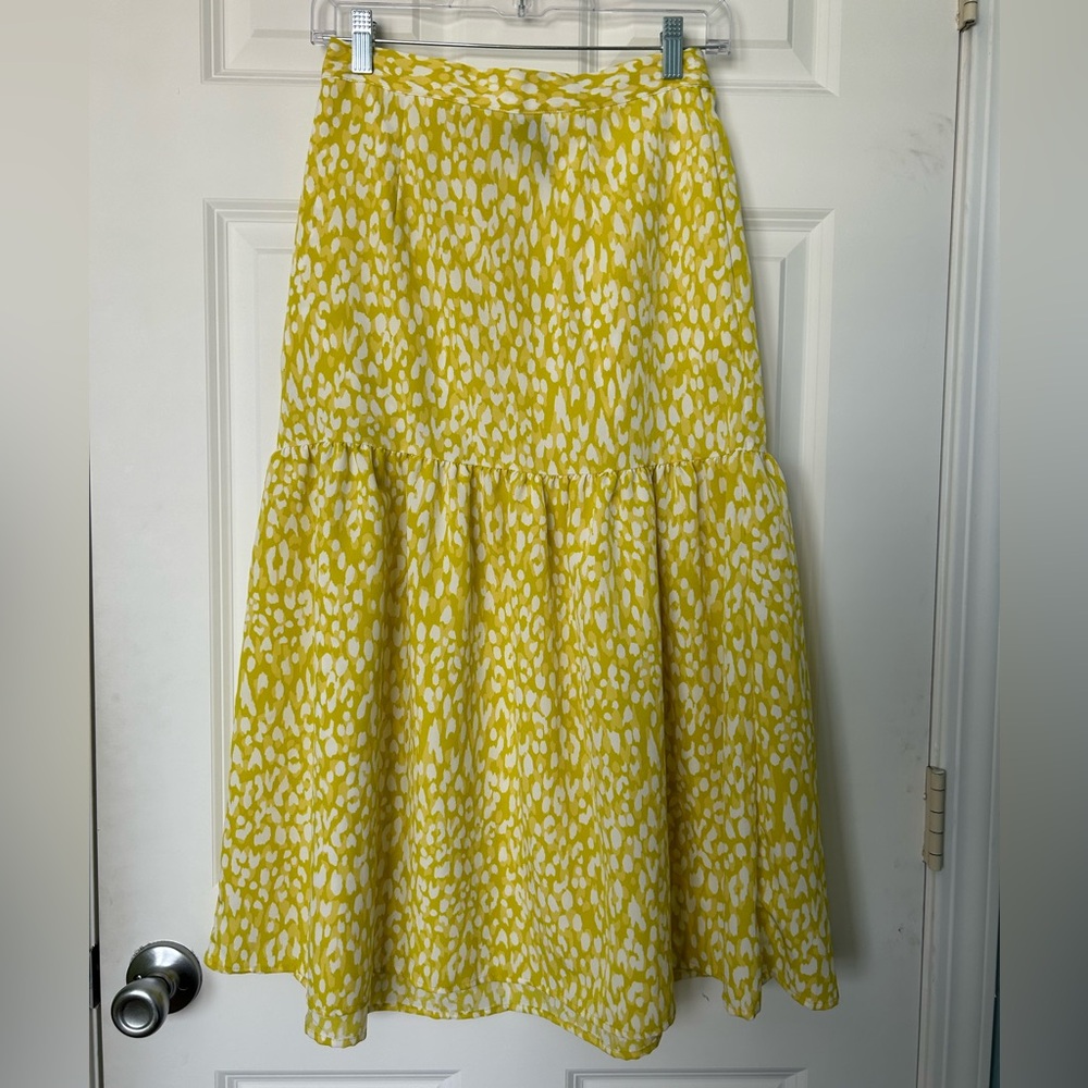 Bright Yellow Tiered Skirt by Who What Wear - Size‎ XS